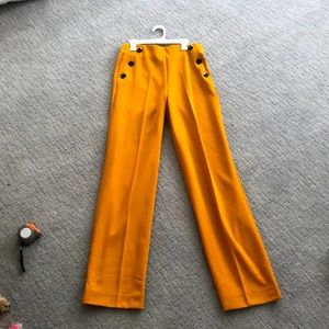 High Waisted Button Front Trouser Pant